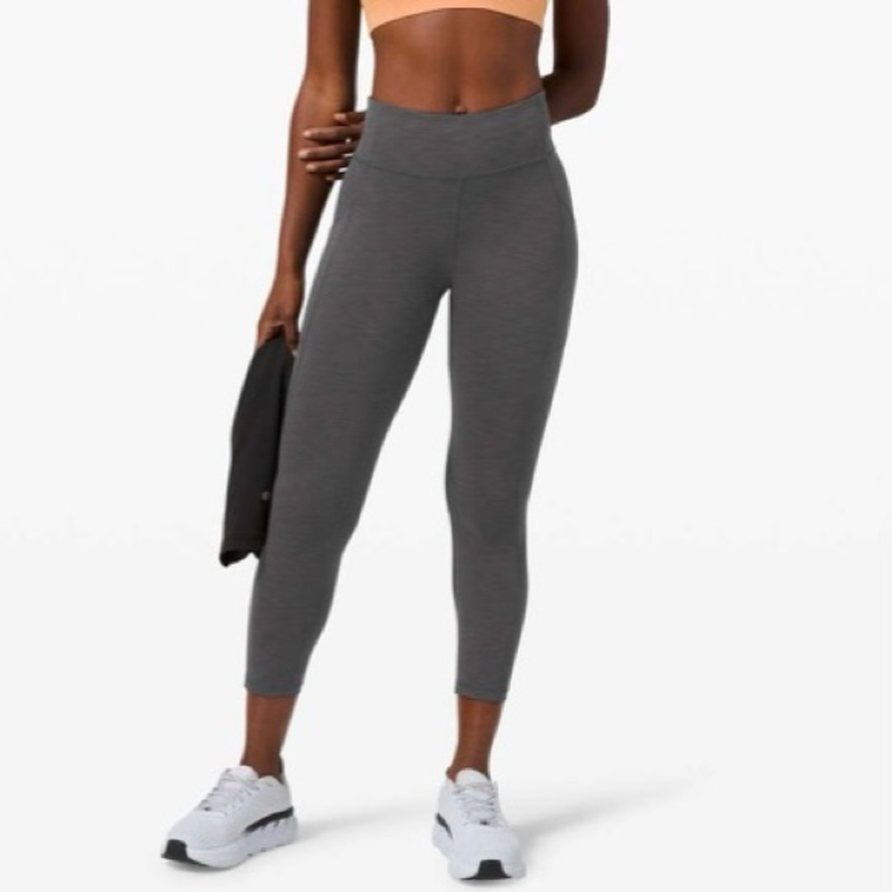 Lululemon Invigorate High-Rise Tight 25" Heathered Graphite Grey Size 6 W5CQLS